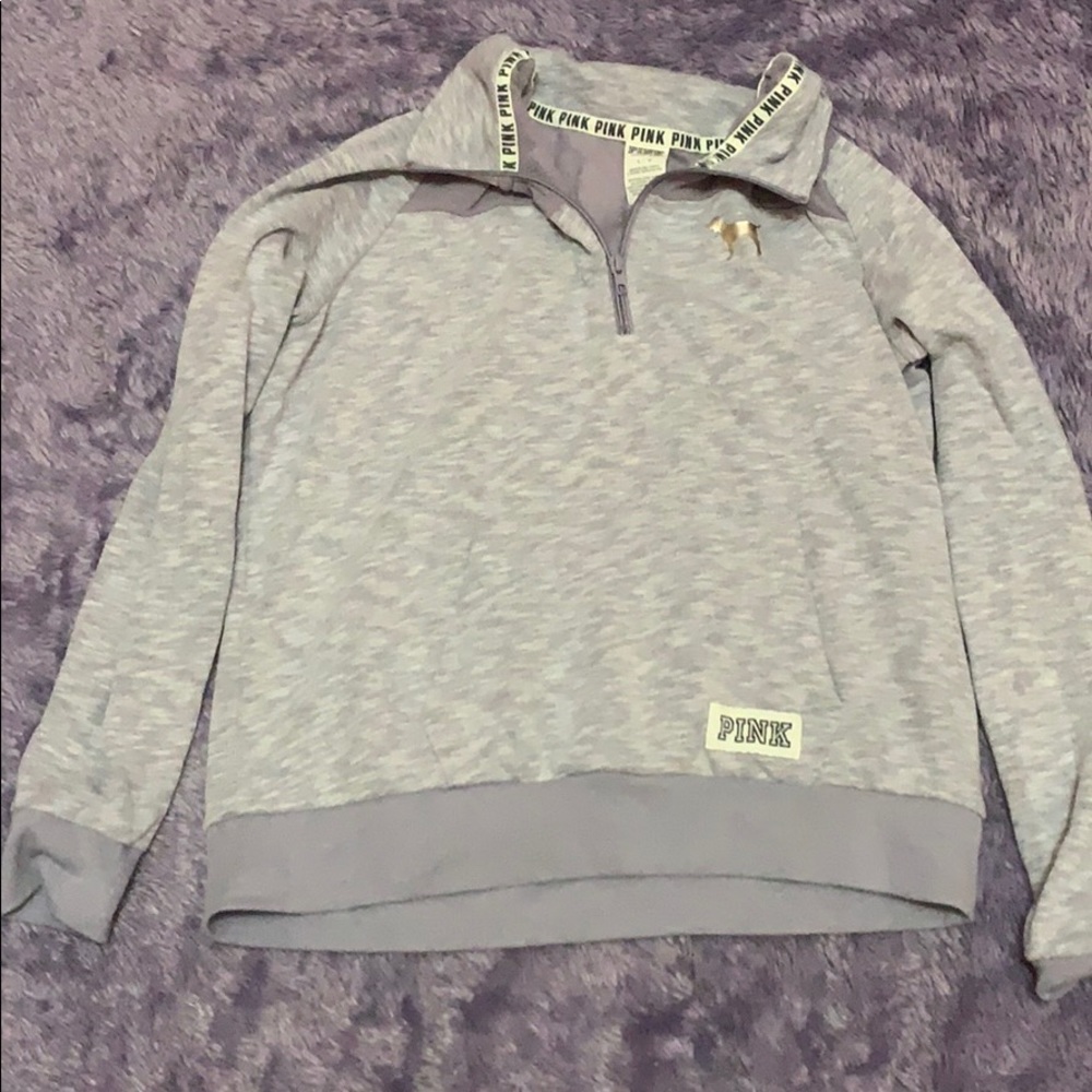 Pink quarter zip